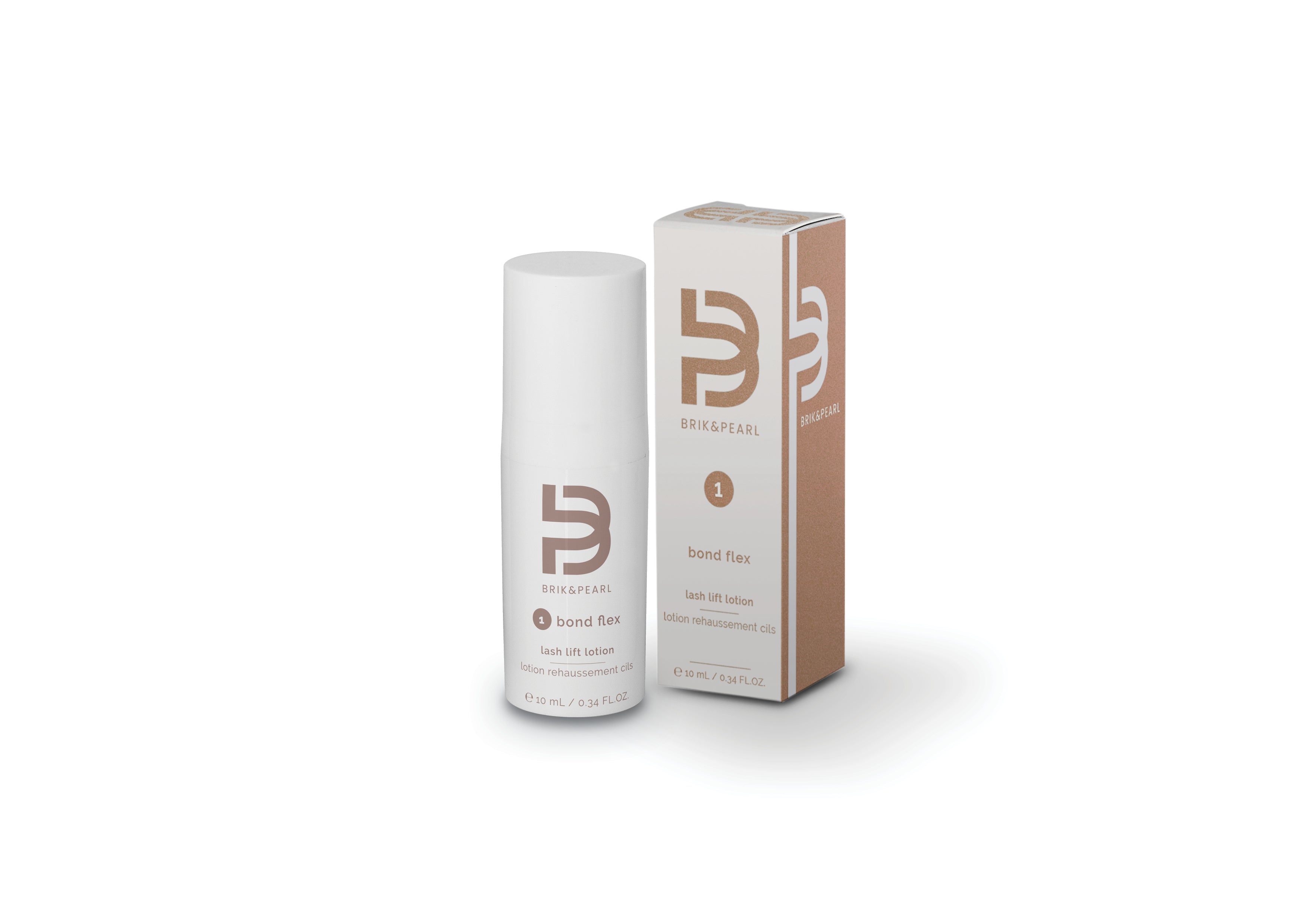 Brik & Pearl Bond Flex bottle shown with its retail box