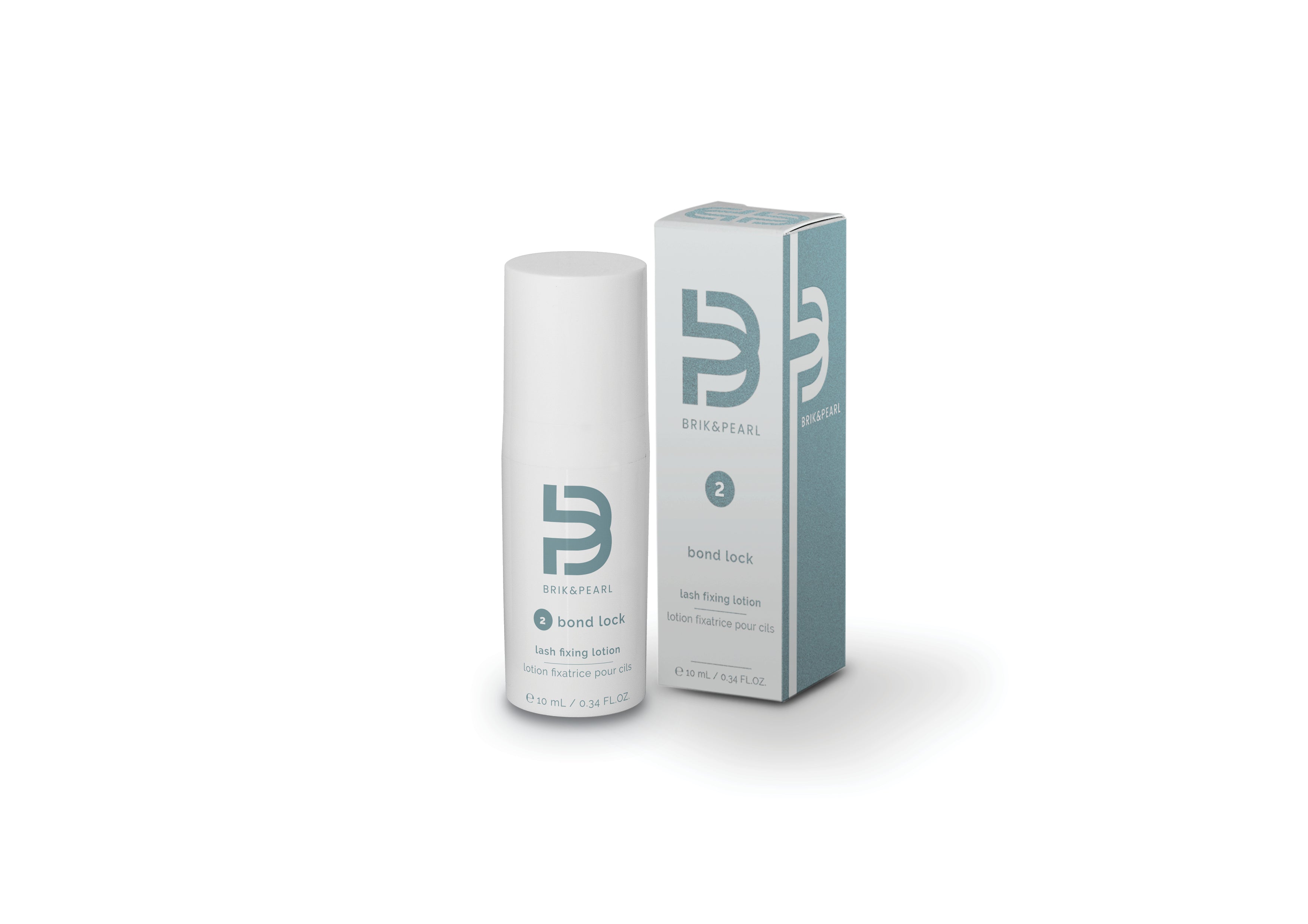Brik & Pearl Bond Lock bottle shown with its retail box