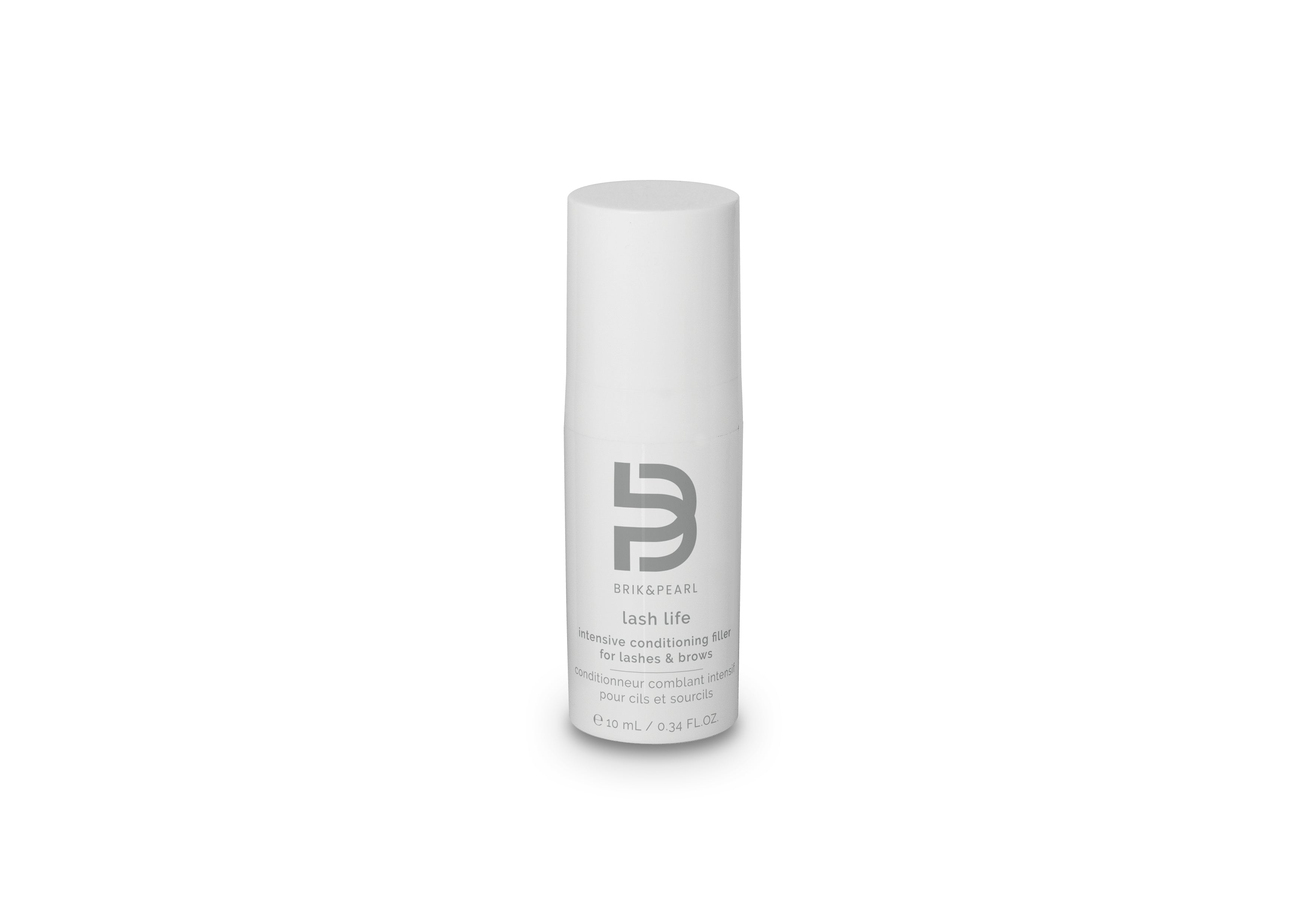 Brik & Pearl Lash Life intensive conditioning filler for lashes and brows, 10 ml airless pump bottle