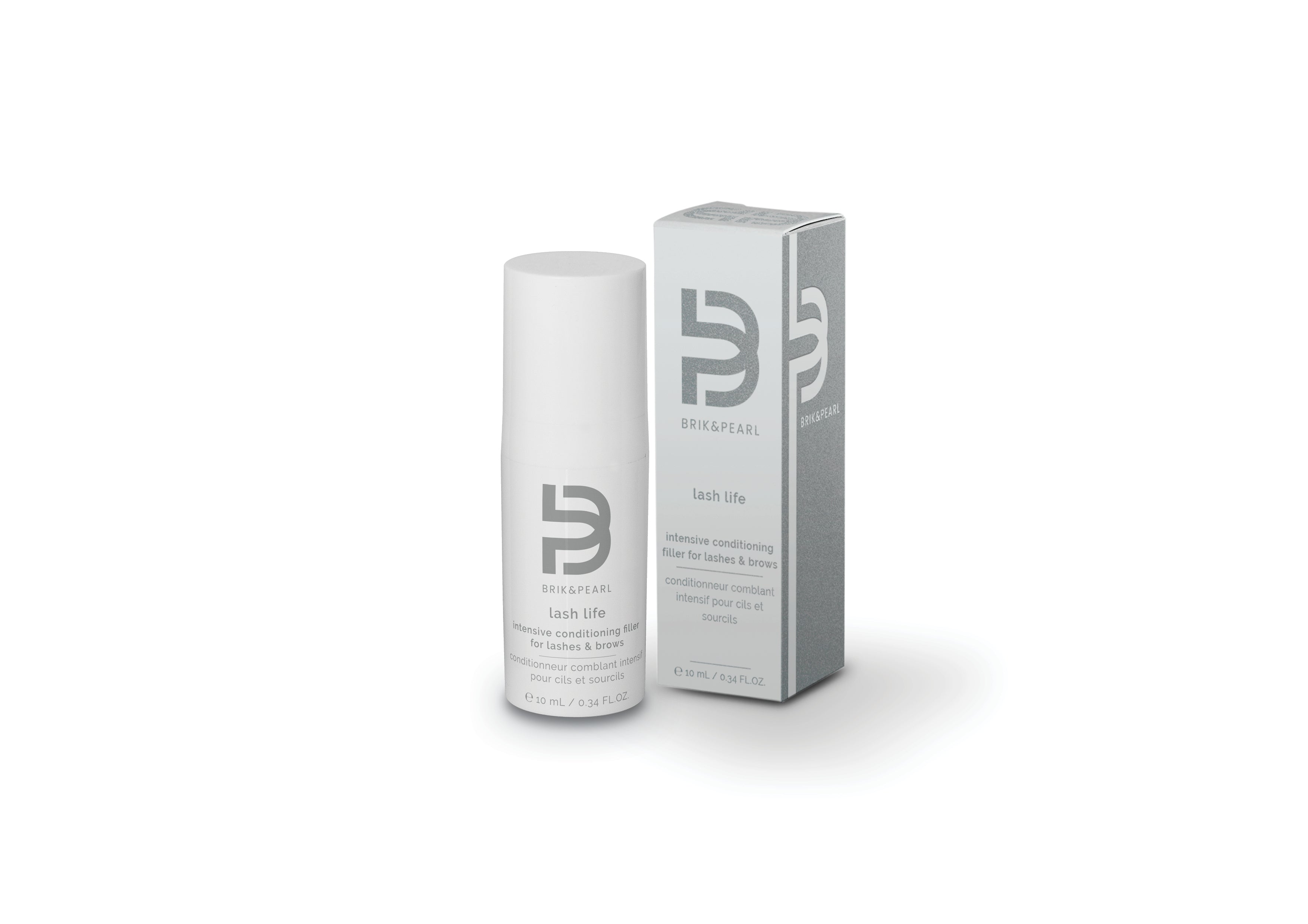 Brik & Pearl Lash Life Volume Filler bottle shown with its retail box